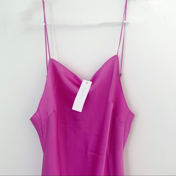 NWT DANNIJO 100% Silk Ruched Side Slip Dress - Picture 15 of 16